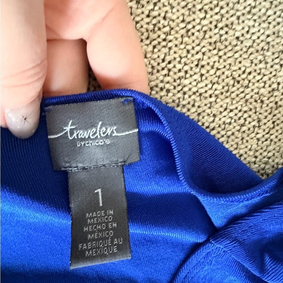 Chicos Royal Blue Travelers Tank - Sz 1 - Picture 3 of 3